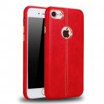 Wholesale iPhone 8 / iPhone 7 Armor Leather Hybrid Case (Red)